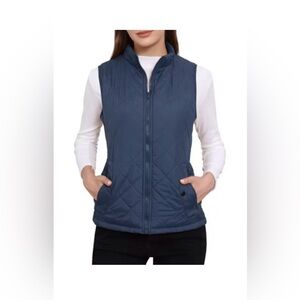 NWOT Allegra K Women's Quilted Blue Vest size Medium